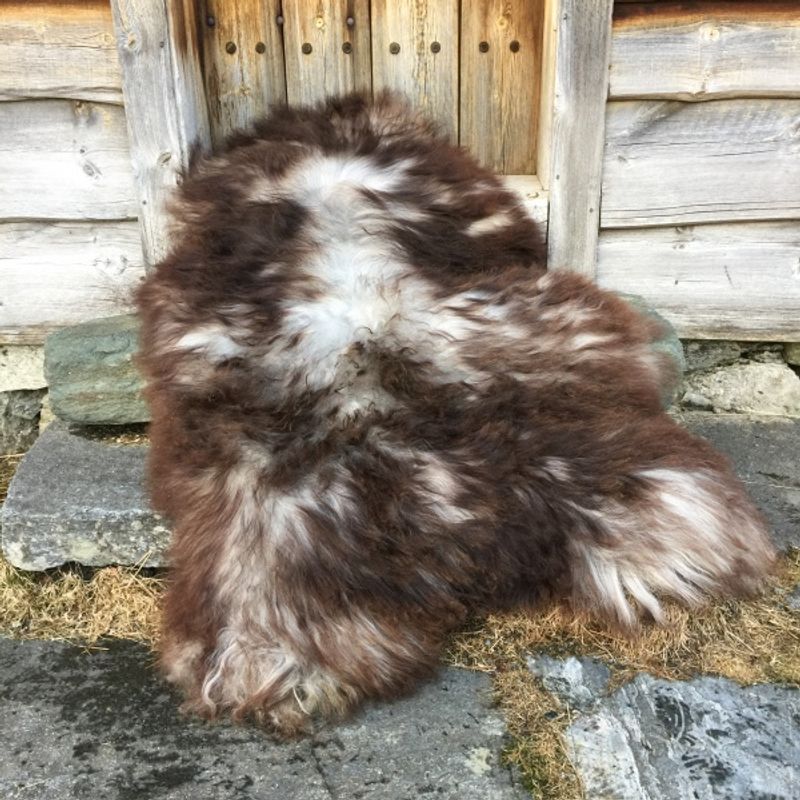 Saueskinn av spelsau, langhåret
